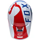 CASCO FOX V1 SKEW BLANCO ROJO - Miniatura 3