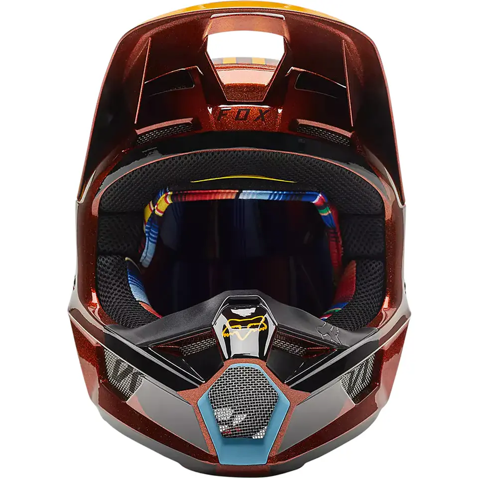 CASCO FOX V1 CNTRO NARANJO  3