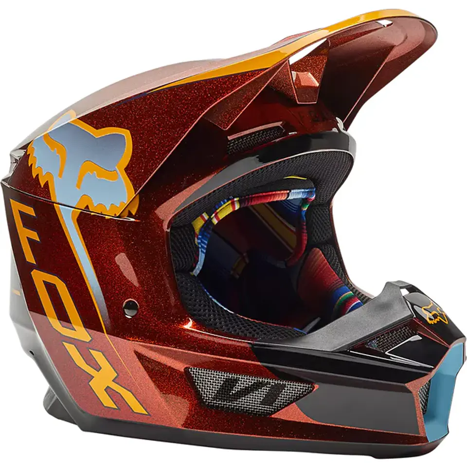 CASCO FOX V1 CNTRO NARANJO  1