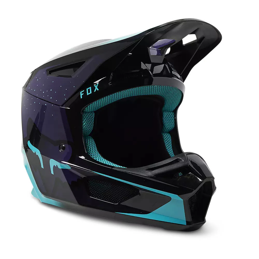 CASCO FOX V2 VIZEN NEGRO/MORADO