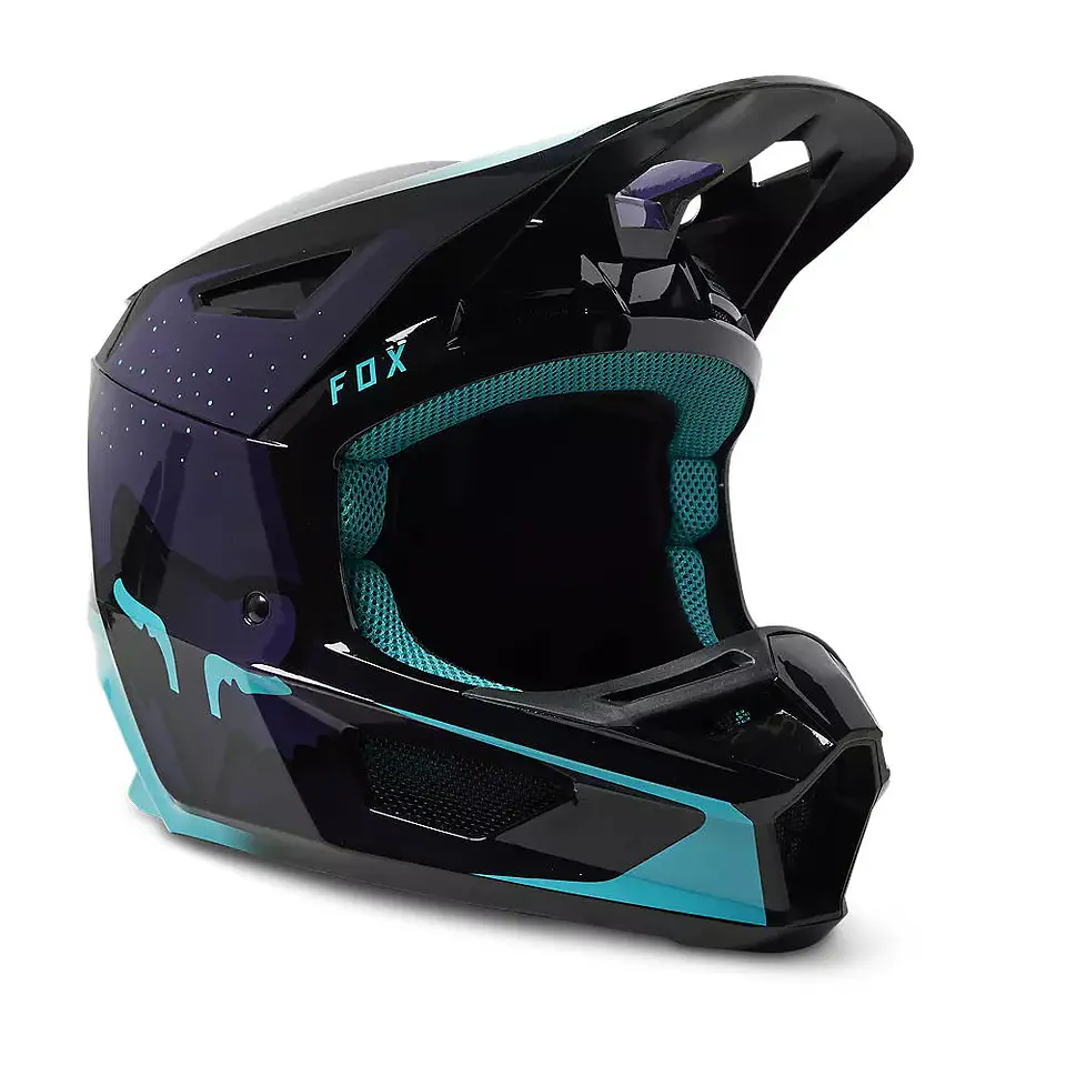 CASCO FOX V2 VIZEN NEGRO/MORADO 1