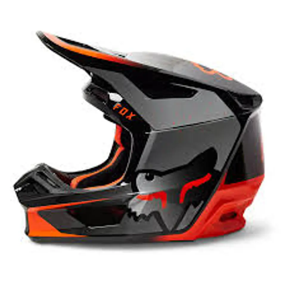 CASCO FOX V2 VIZEN NEGRO NARANJO 4
