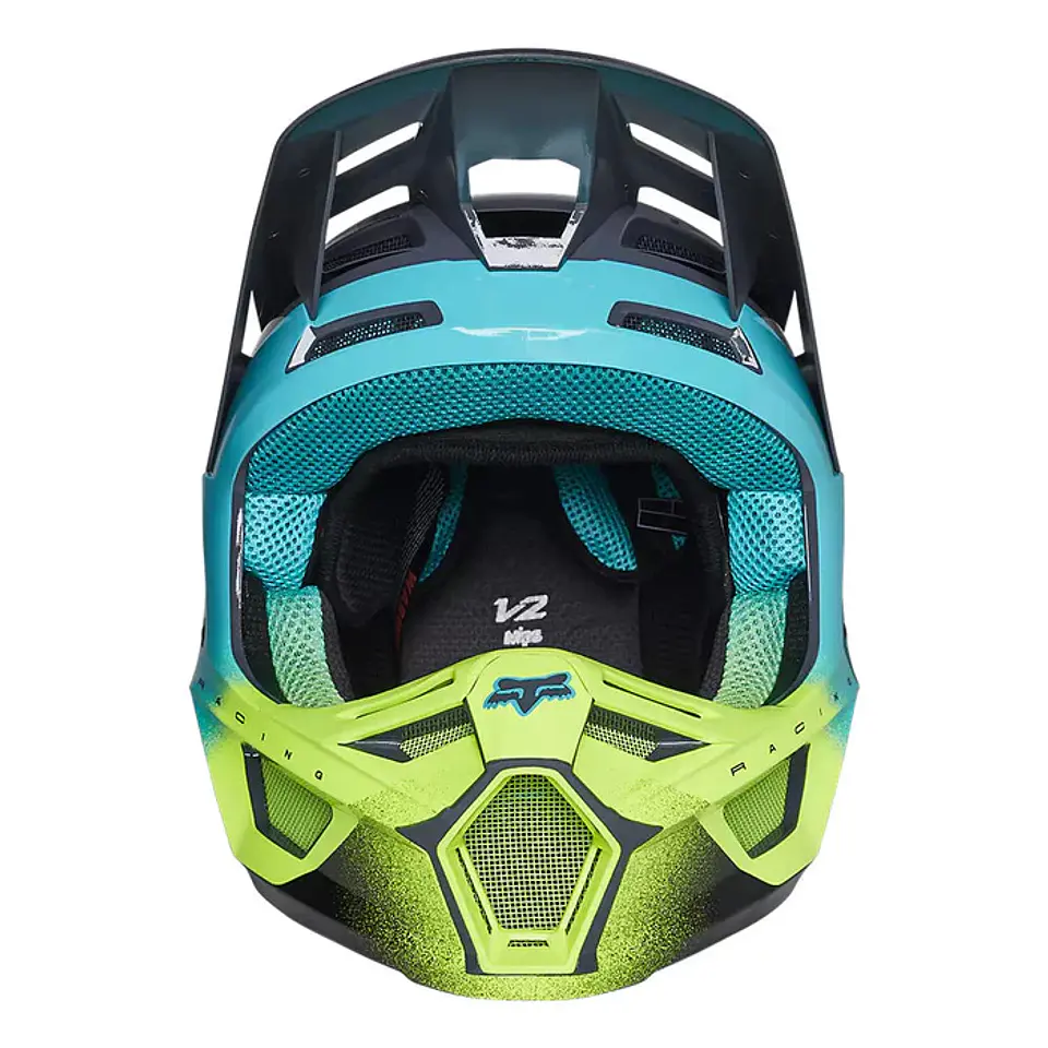 CASCO FOX V2 RKANE NEGRO AMARILLO 4
