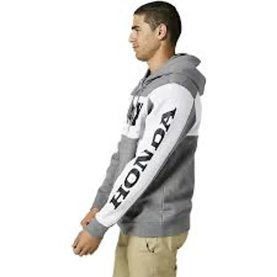 POLERON FOX HONDA ZIP FLEECE GRIS  2