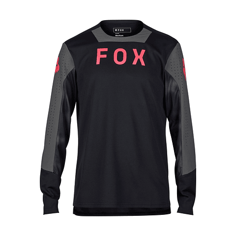JERSEY BICICLETA FOX DEFEND NEGRO ROSADO 