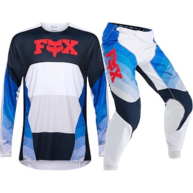 CONJUNTO FOX 360 FADE BLANCO AZUL 
