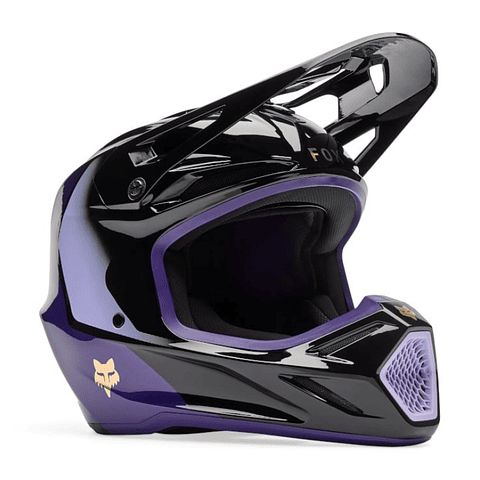 CASCO FOX V3 DRIP NEGRO MORADO