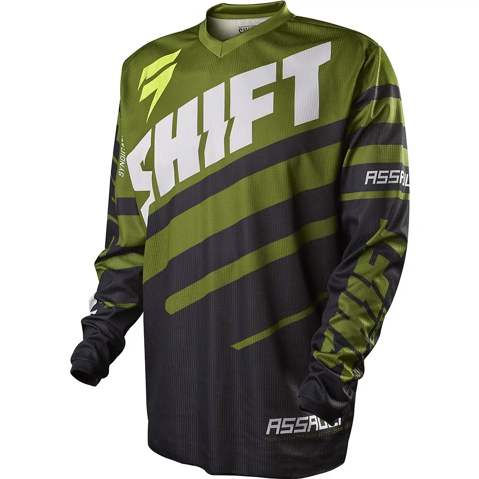JERSEY SHIFT ASSAULT RACE NEGRO/VERDE 1