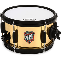 Side Snare "Jam Can" 6x10 Brushed Brass Wrap, Black Hdw