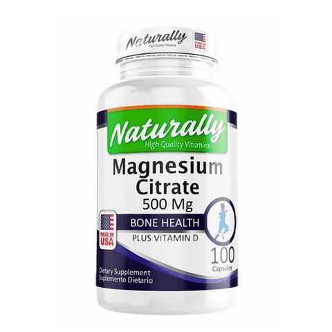 Citrato de Magnesio 500mg más vitamina D (100 cápsulas)