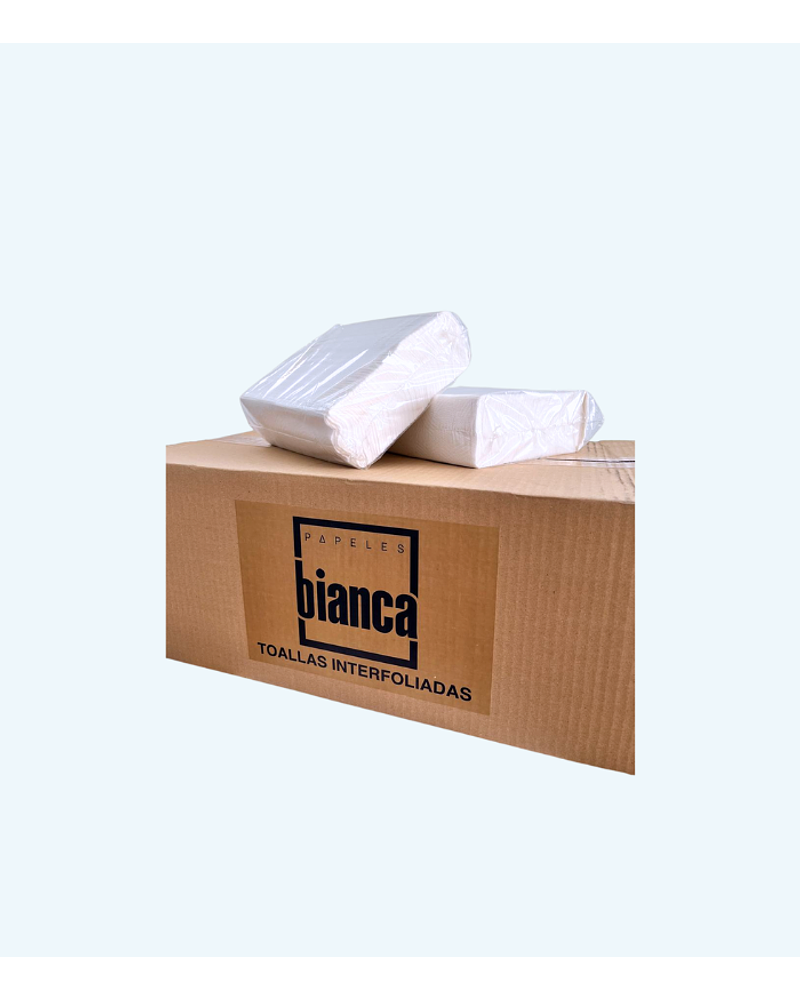 Toalla de papel Interfoliada (Caja de 16 paquetes de 200 unidades)