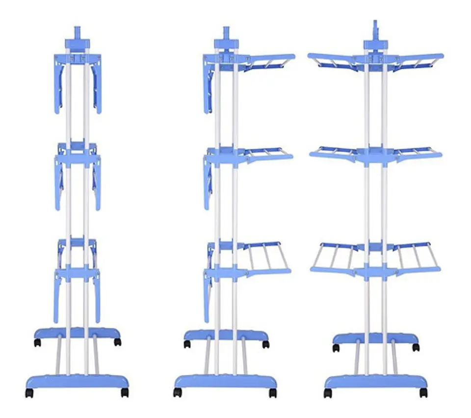 Tendedero Organizador Colgador Ropa Plegable 3 N 7