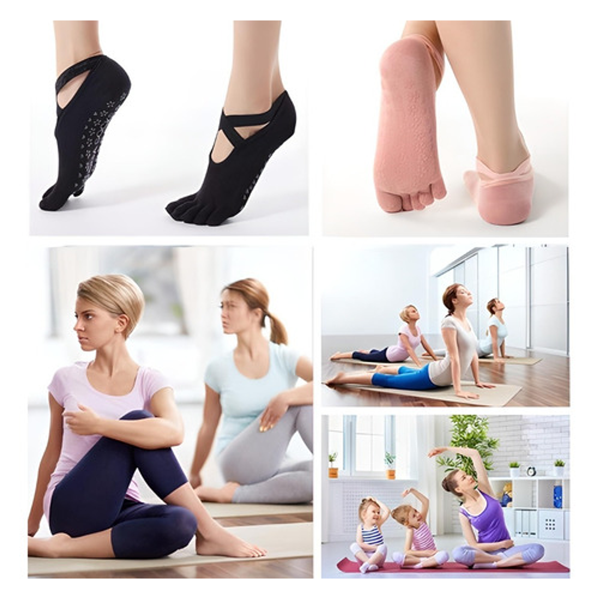 Calcetines Antideslizantes Para Yoga Y Pilates Talla Única
