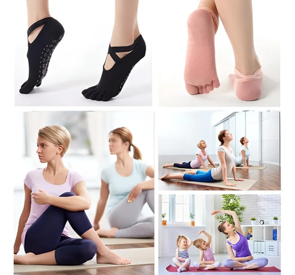 Calcetines Antideslizantes Para Yoga Y Pilates Talla Única 16