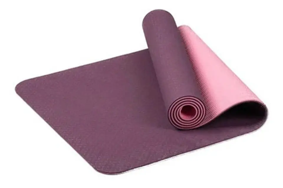 Mat Alfombra De Yoga Tpe 8mm Doble Color Eco-friendly 1