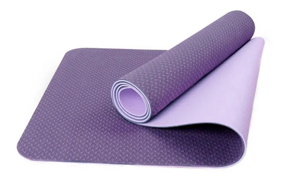Mat Alfombra De Yoga Tpe 8mm Doble Color Eco-friendly 8