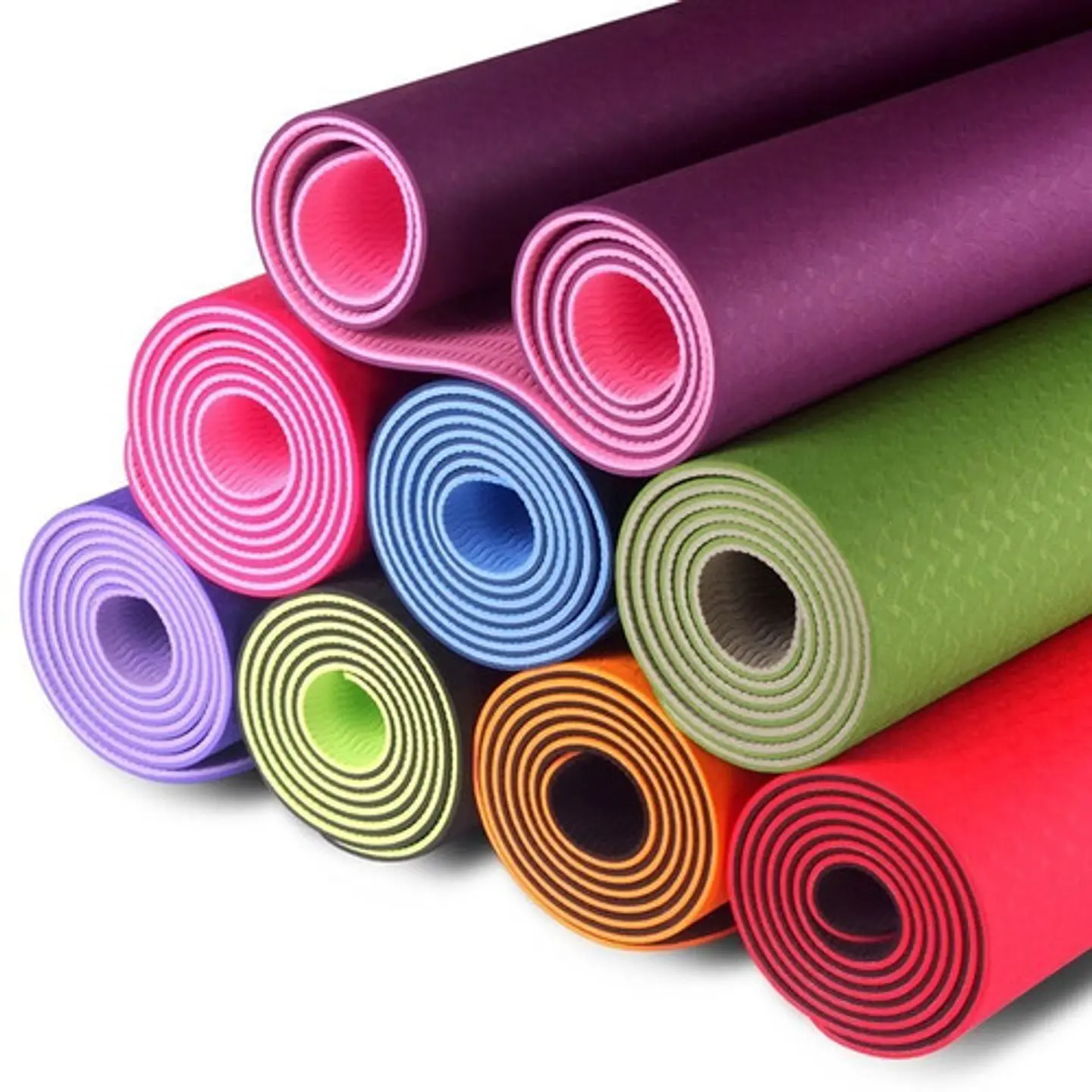 Mat Alfombra De Yoga Tpe 8mm Doble Color Eco-friendly 13