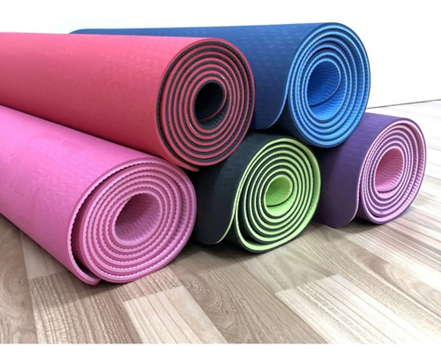 Mat Alfombra De Yoga Tpe 8mm Doble Color Eco-friendly 15