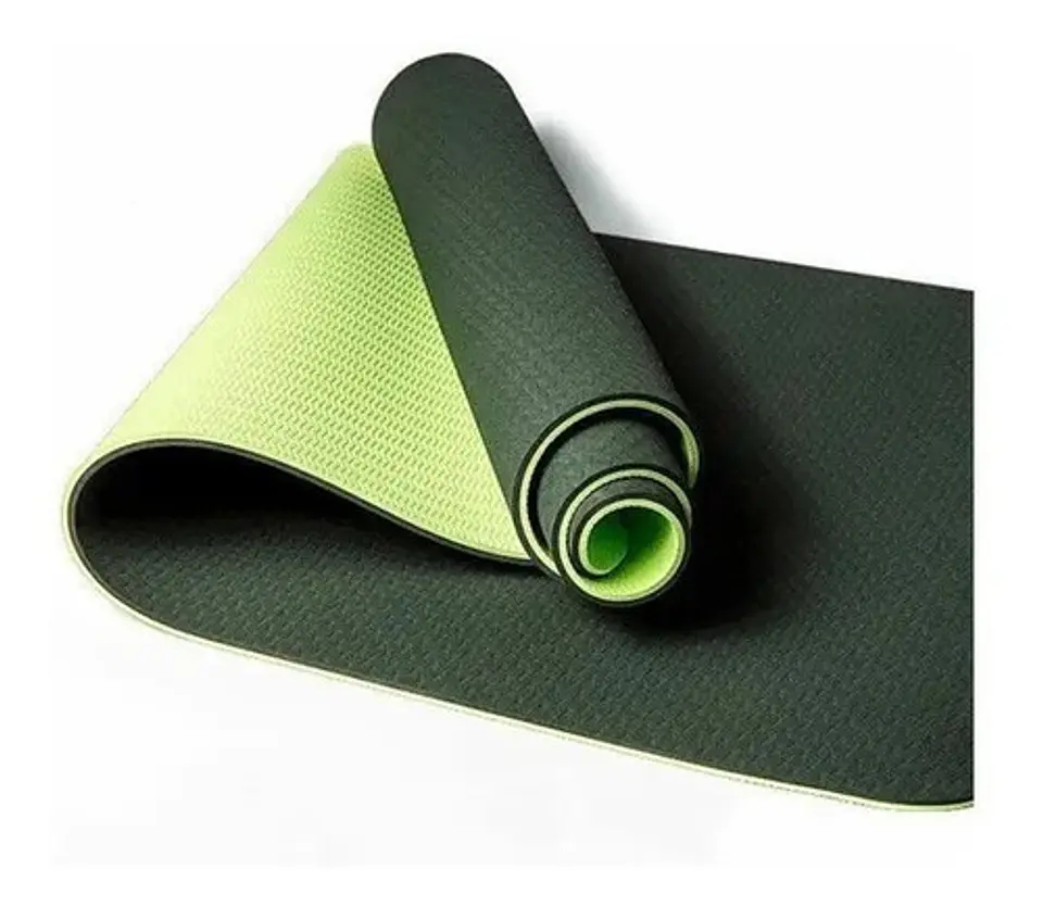 Mat Alfombra De Yoga Tpe 6mm Doble Color Eco-friendly 4