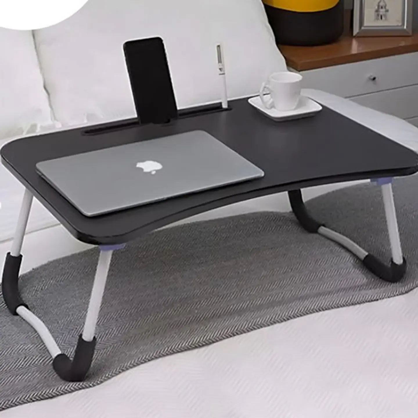 Mesa Cama 60x40x28cm Portátil Desayuno Bandeja 4
