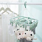 Colgador De Calcetín Ropa Interior De 32 Clips Plegable - Miniatura 10