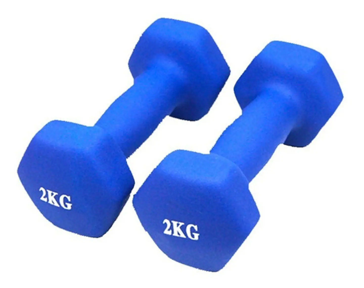 Pack 2 Mancuernas De 2kg C/u (un Par) Acabado Mate 1