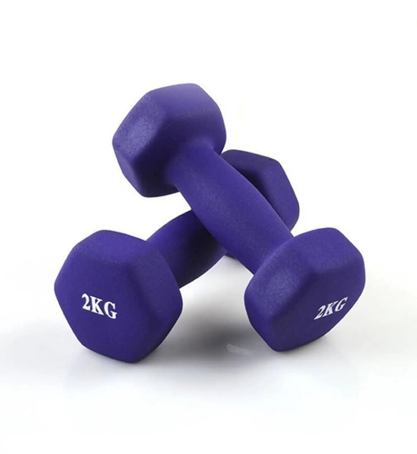 Pack 2 Mancuernas De 2kg C/u (un Par) Acabado Mate 4