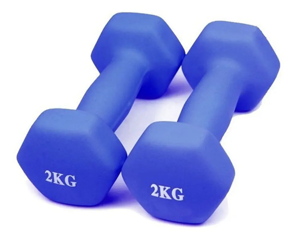 Pack 2 Mancuernas De 2kg C/u (un Par) Acabado Mate 5