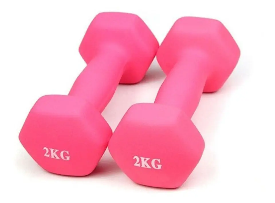 Pack 2 Mancuernas De 2kg C/u (un Par) Acabado Mate 8