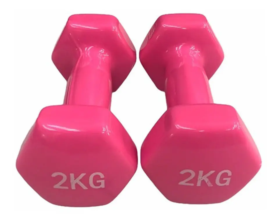 Pack 2 Mancuernas De 2kg C/u (un Par) Antideslizantes 3