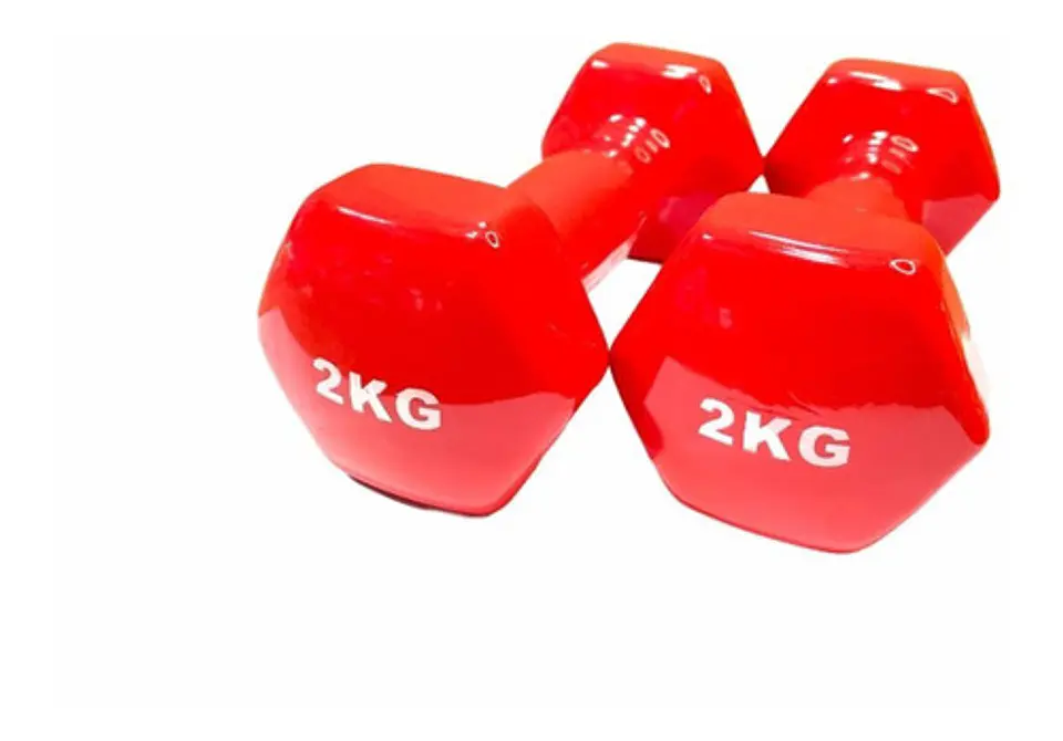 Pack 2 Mancuernas De 2kg C/u (un Par) Antideslizantes 10