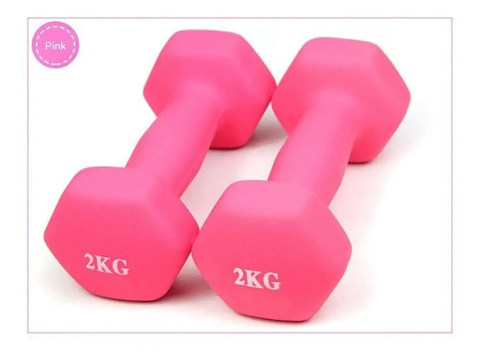 Pack 2 Mancuernas De 2kg C/u (un Par) Antideslizantes 11