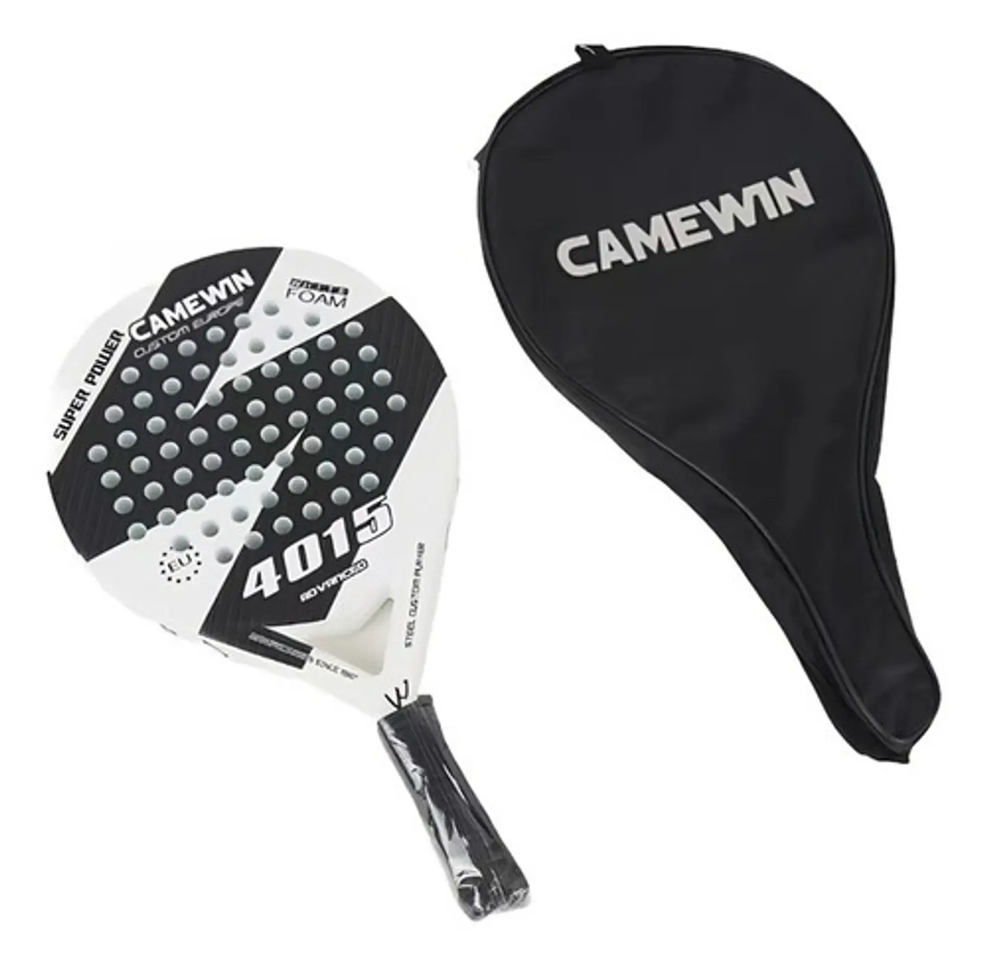 Pala Padel Carbono Híbrido 38mm Con Bolso Deporte Playa 1