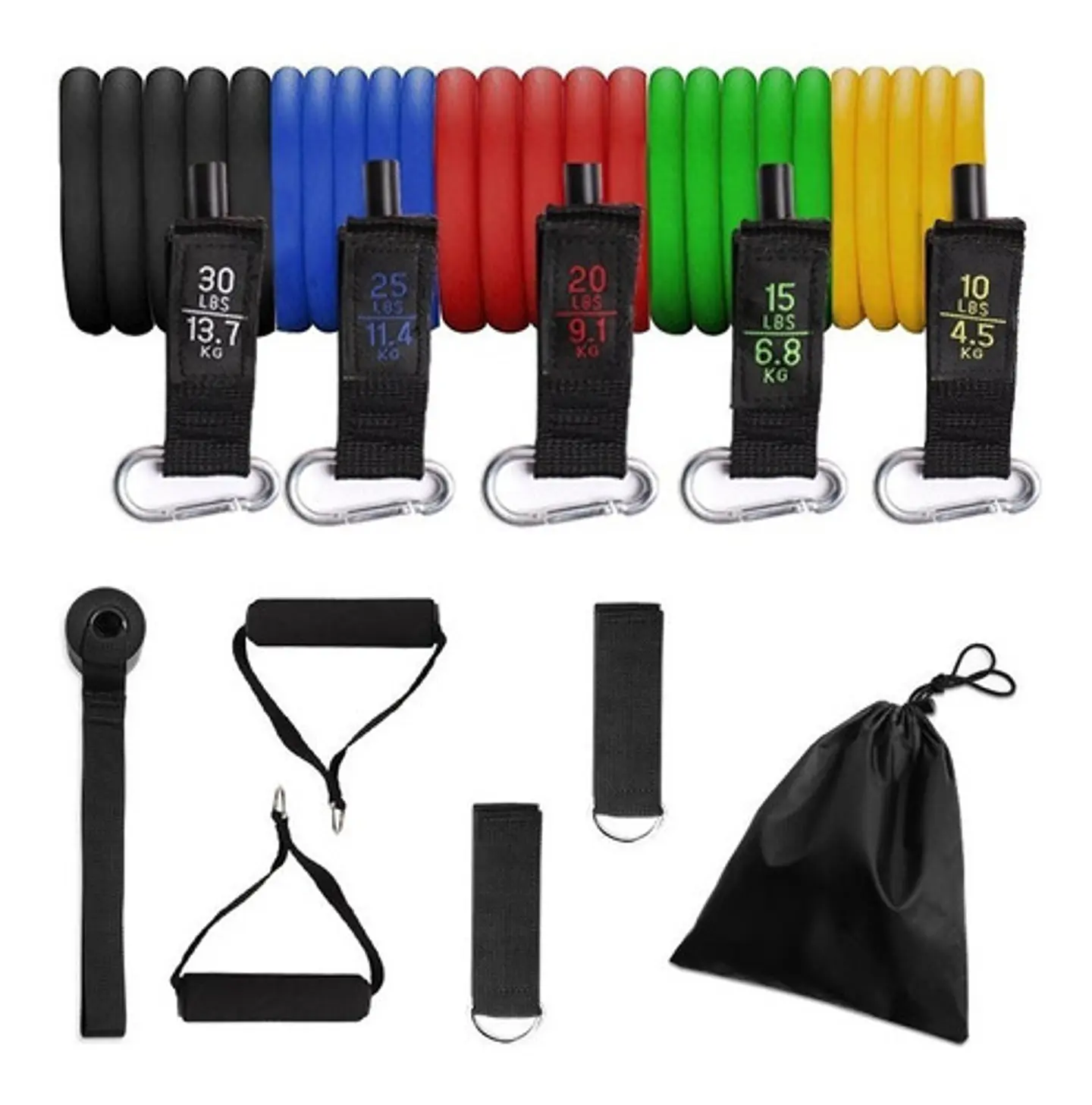 Set De Ligas Y Bandas De Resistencia 11 Piezas Pro 1