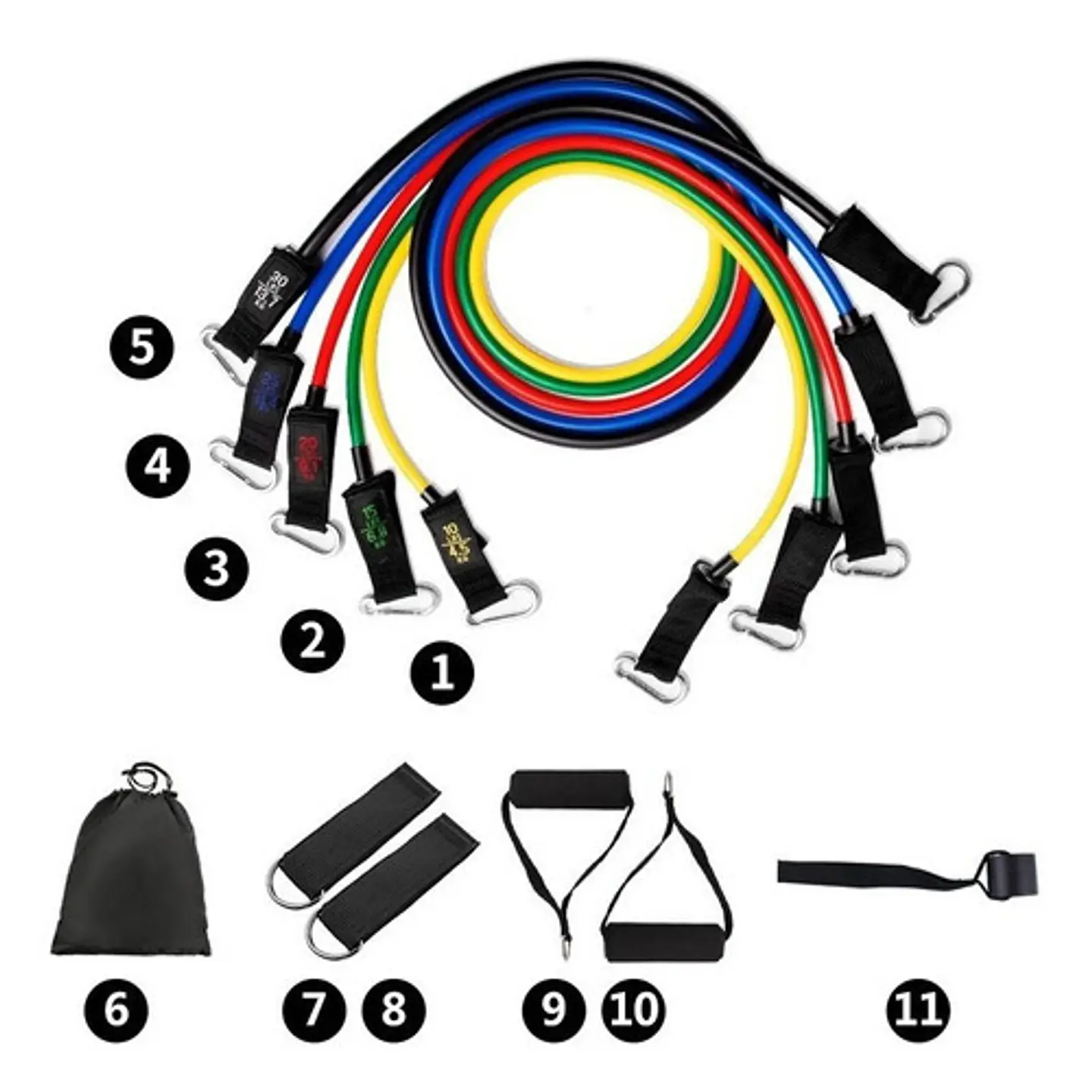 Set De Ligas Y Bandas De Resistencia 11 Piezas Pro 3