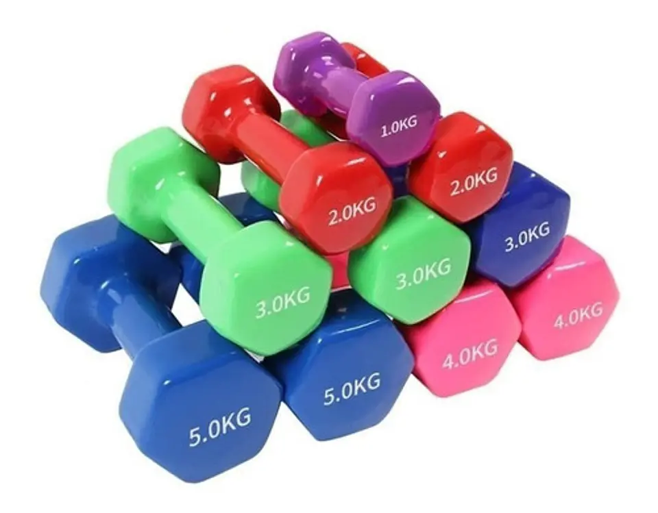 Pack 2 Mancuernas De 1kg C/u (un Par) Antideslizantes 4