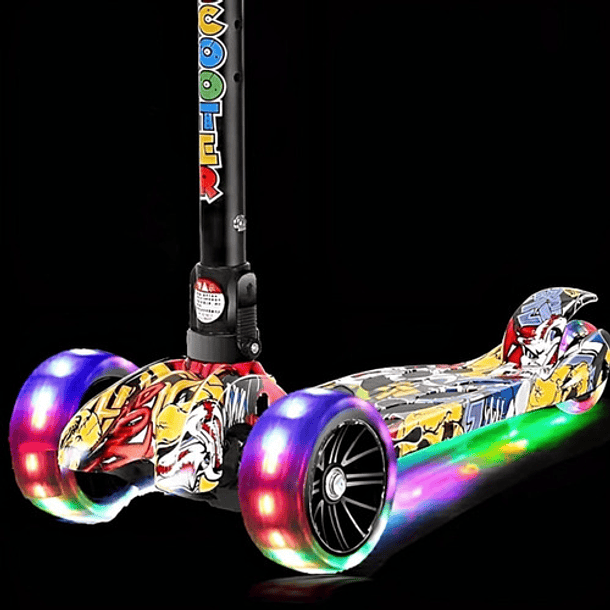 Scooter Deluxe Led Monopatín Triscooter Para Niño 18