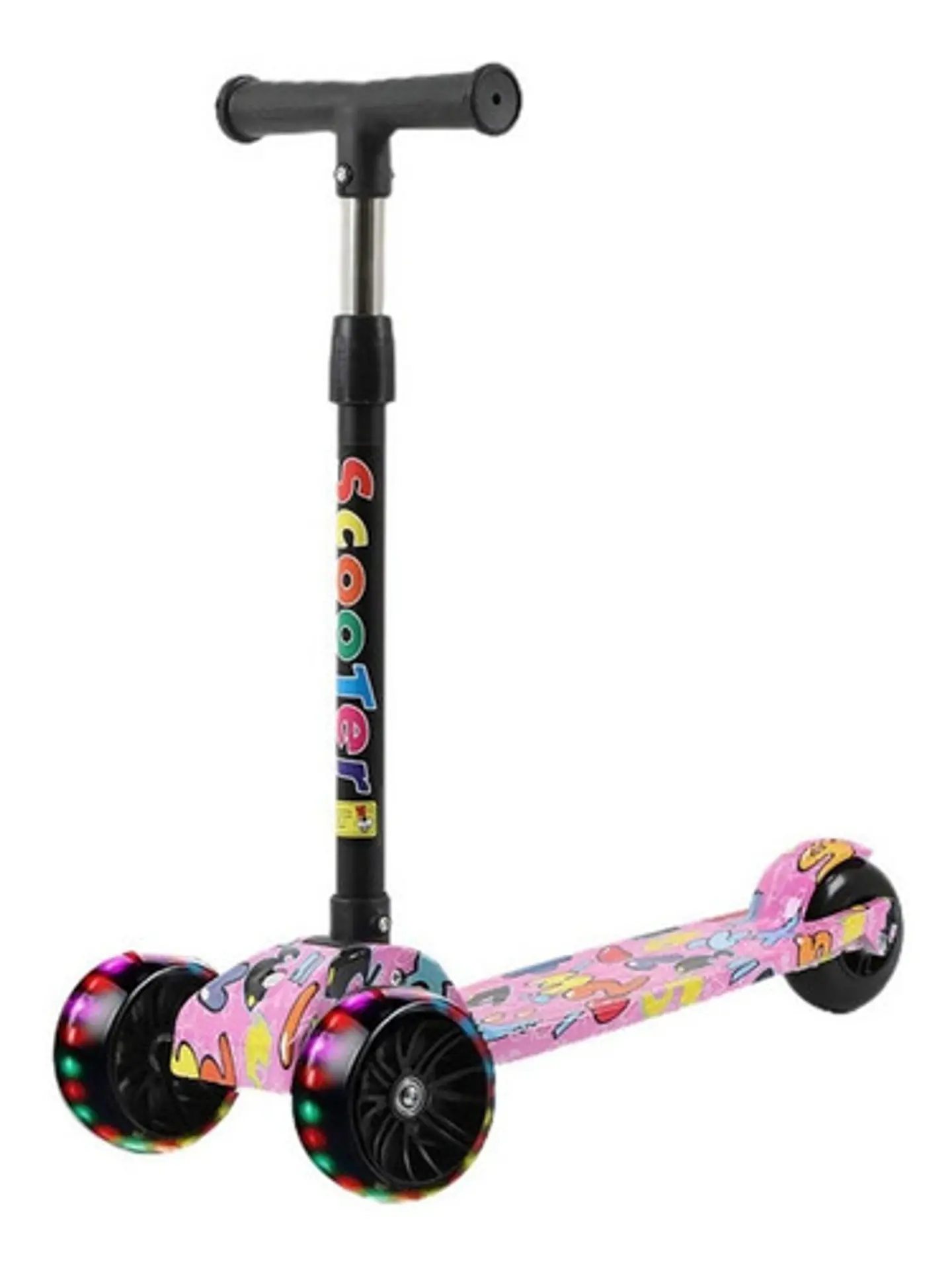Scooter Deluxe Led Monopatín Triscooter Para Niño 25