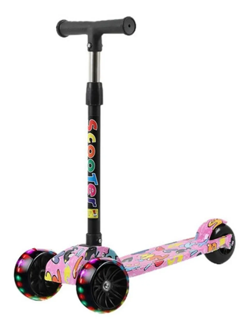 Scooter Deluxe Led Monopatín Triscooter Para Niño 25
