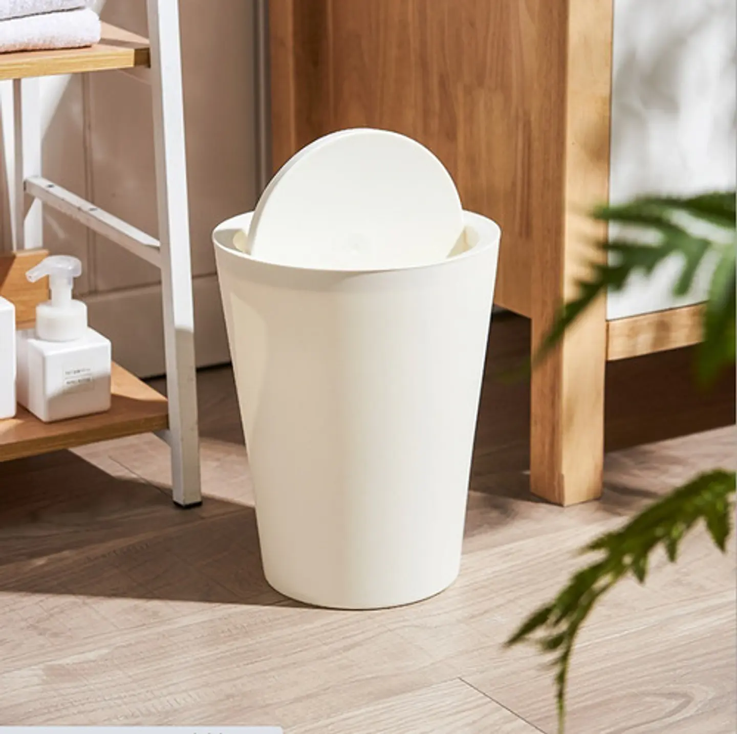 Basurero Con Tapa Para Baño Dormitorio Oficina Cocina 2