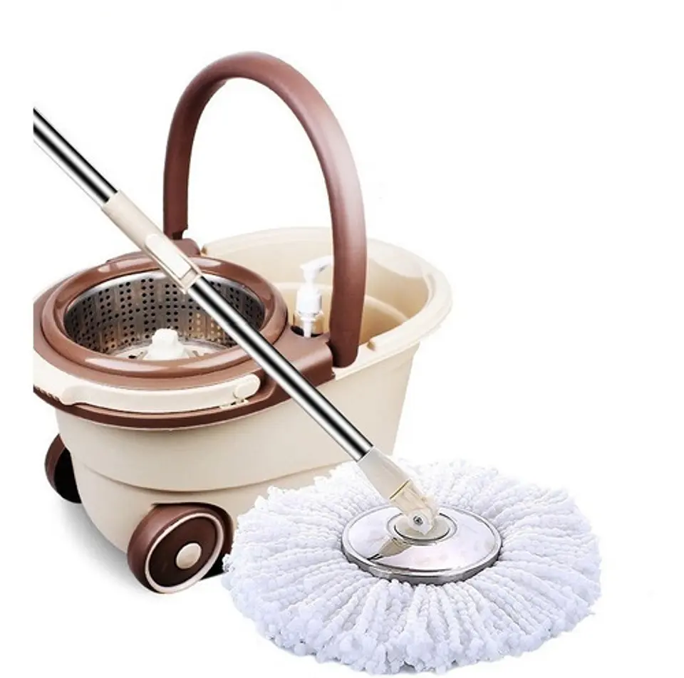 Mopa Trapeador Giratoria 360 Cetrifugadora Acero Removible 8