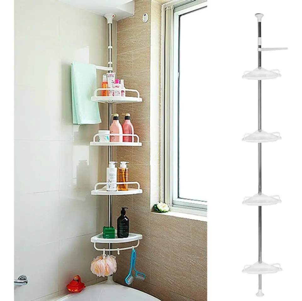 Esquinero Organizador Baño 4 Ajustable Ducha Multiuso 2