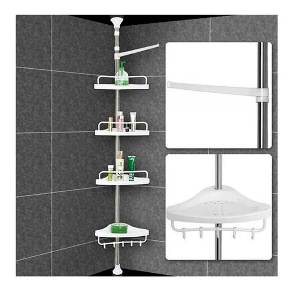Esquinero Organizador Baño 4 Ajustable Ducha Multiuso 3