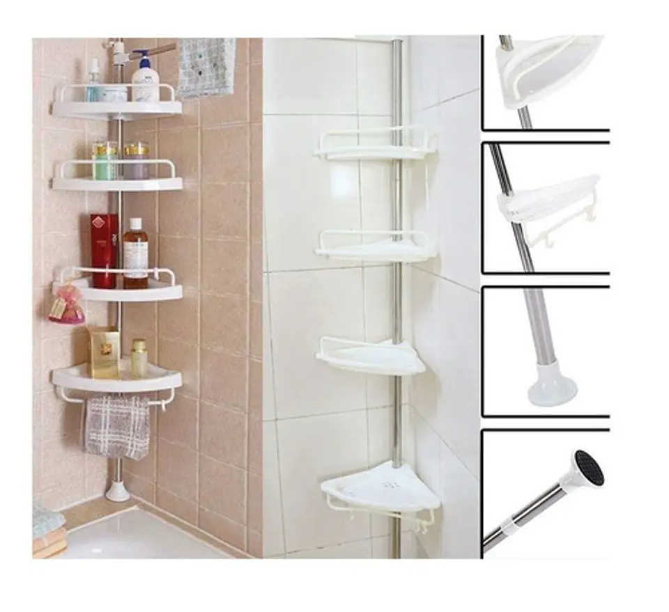 Esquinero Organizador Baño 4 Ajustable Ducha Multiuso 4