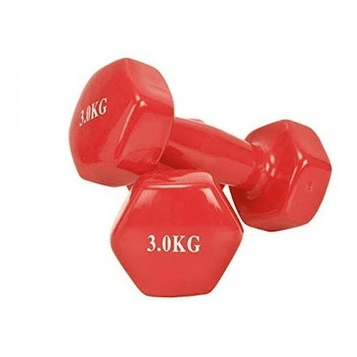 Pack 2 Mancuernas De 3kg C/u (un Par) Antideslizantes 