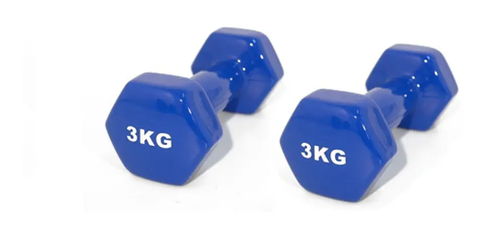 Pack 2 Mancuernas De 3kg C/u (un Par) Antideslizantes  5