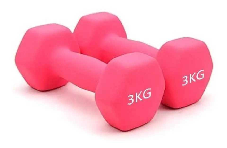 Pack 2 Mancuernas De 3kg C/u (un Par) Antideslizantes  6