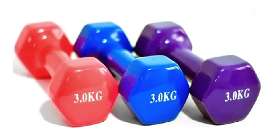 Pack 2 Mancuernas De 3kg C/u (un Par) Antideslizantes  8