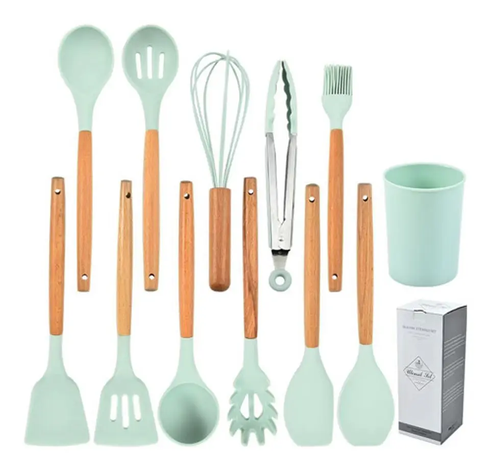 Set 11 Utensilios De Cocina Antiadherentes De Silicona  3