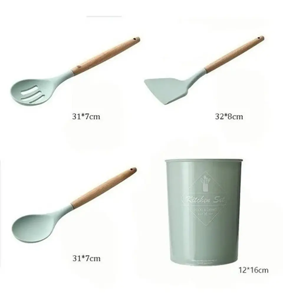 Set 11 Utensilios De Cocina Antiadherentes De Silicona  4